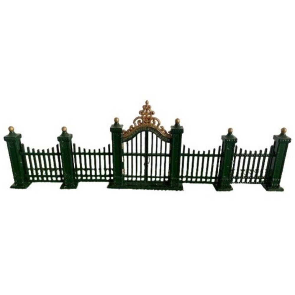 Department 56 Village Wrought Iron Gate & Fence with Box